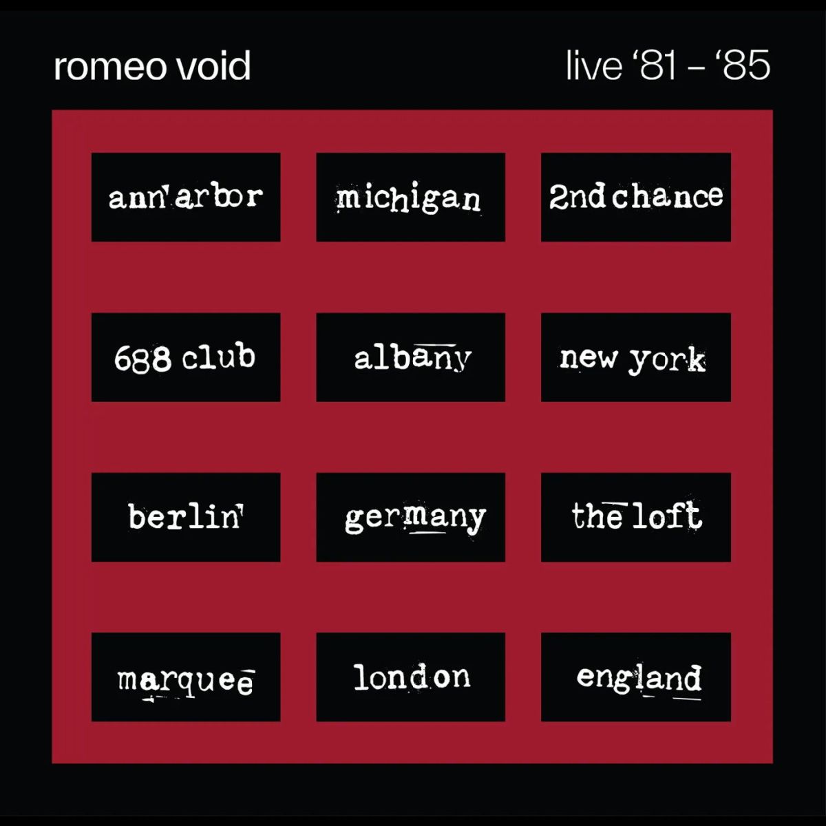 CD Shop - ROMEO VOID LIVE \