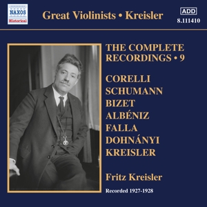 CD Shop - FRITZ KREISLER COMPLETE RECORDINGS VOL.9