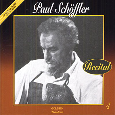 CD Shop - PAUL SCHöFFLER,CLEMENS KRAUSS,WIENER PHILHARMONIKER RECITAL PAUL SCHOFFLER