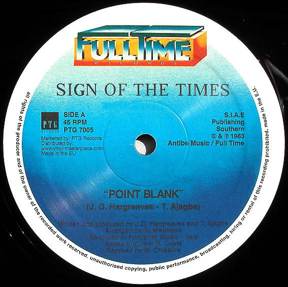 CD Shop - SIGN OF THE TIMES POINT BLANK