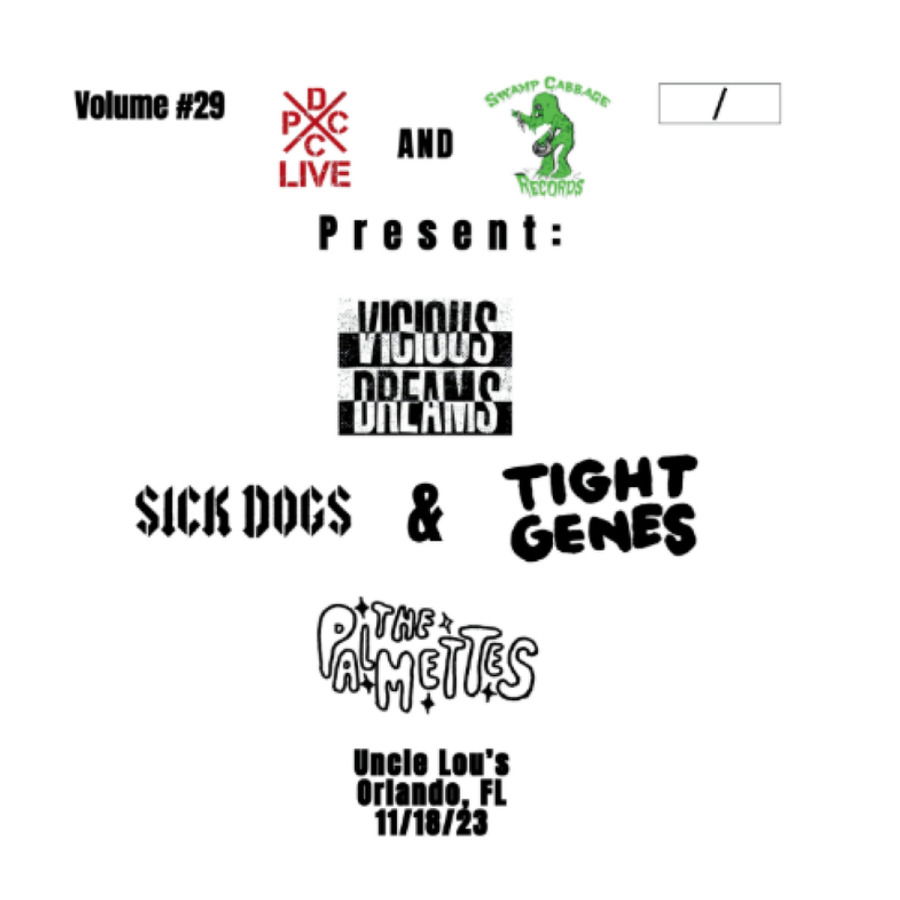 CD Shop - VICIOUS DREAMS,THE PALMETTES,SICK DOGS DCXPC LIVE VOL. 29