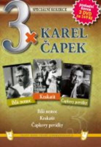 CD Shop - FILM 3X KAREL CAPEK - BILA NEMOC / KRAKATIT / CAPKOVY POVIDKY