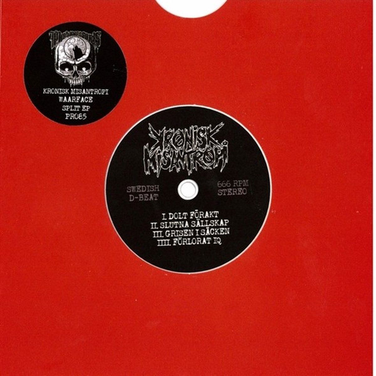 CD Shop - KRONISK MISANTROPI,WAARFACE 7-SPLIT