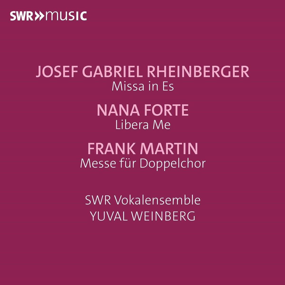 CD Shop - SWR VOKALENSEMBLE MASSES FOR DOUBLE CHOIR