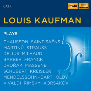 CD Shop - LOUIS KAUFMAN LOUIS KAUFMAN PLAYS WO...