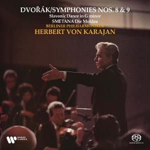 CD Shop - HERBERT VON KARAJAN,BERLINER PHILHARMONIKER DVORAK: SYMPHONIES NOS. 8 & 9 FROM THE NEW WORLD - SMETANA: DIE MOLDAU