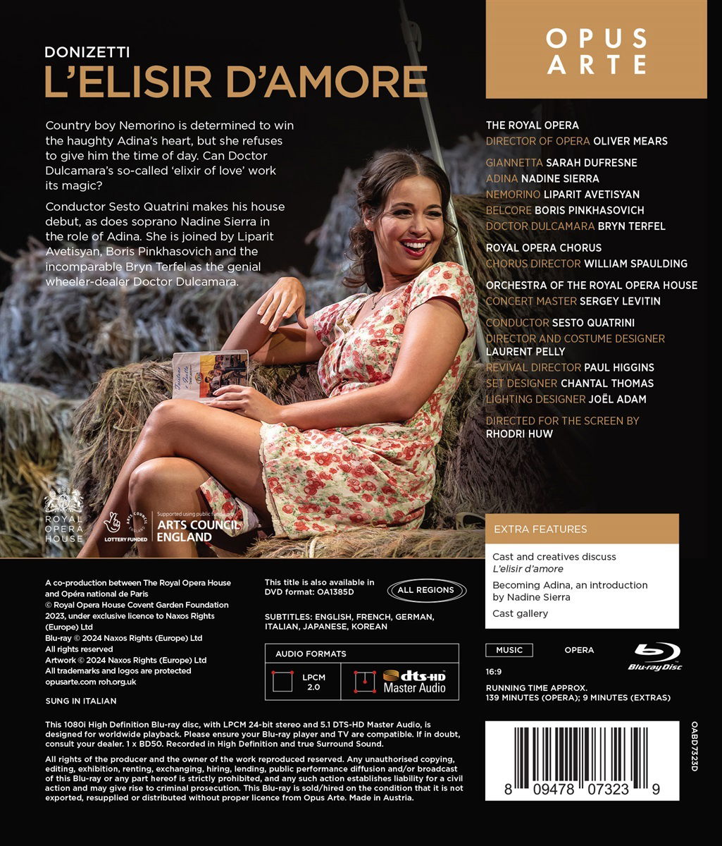CD Shop - ROYAL OPERA HOUSE ORCHESTRA,SESTO QUATRINI,NADINE SIERRA,BRYN TERFEL DONIZETTI: L\