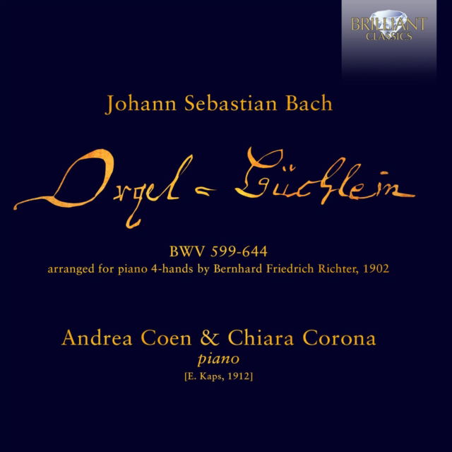 CD Shop - ANDREA COEN,CHIARA CORONA JOHANN SEBASTIAN BACH:...