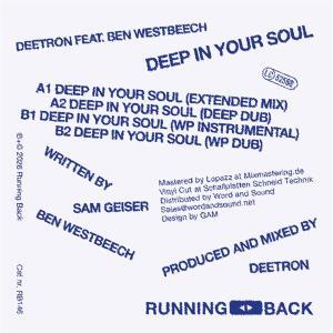 CD Shop - DEETRON,BEN WESTBEECH DEEP IN YOUR SOUL
