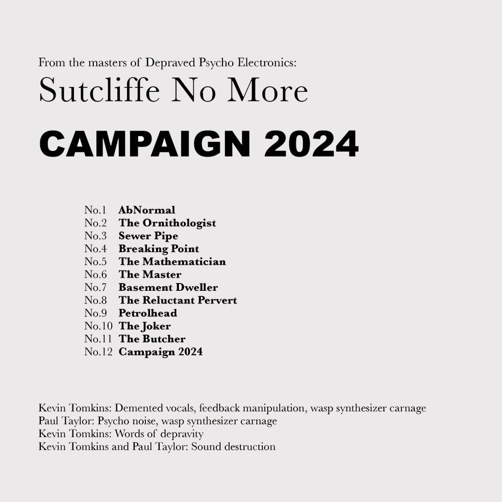 CD Shop - SUTCLIFFE NO MORE CAMPAIGN 2024