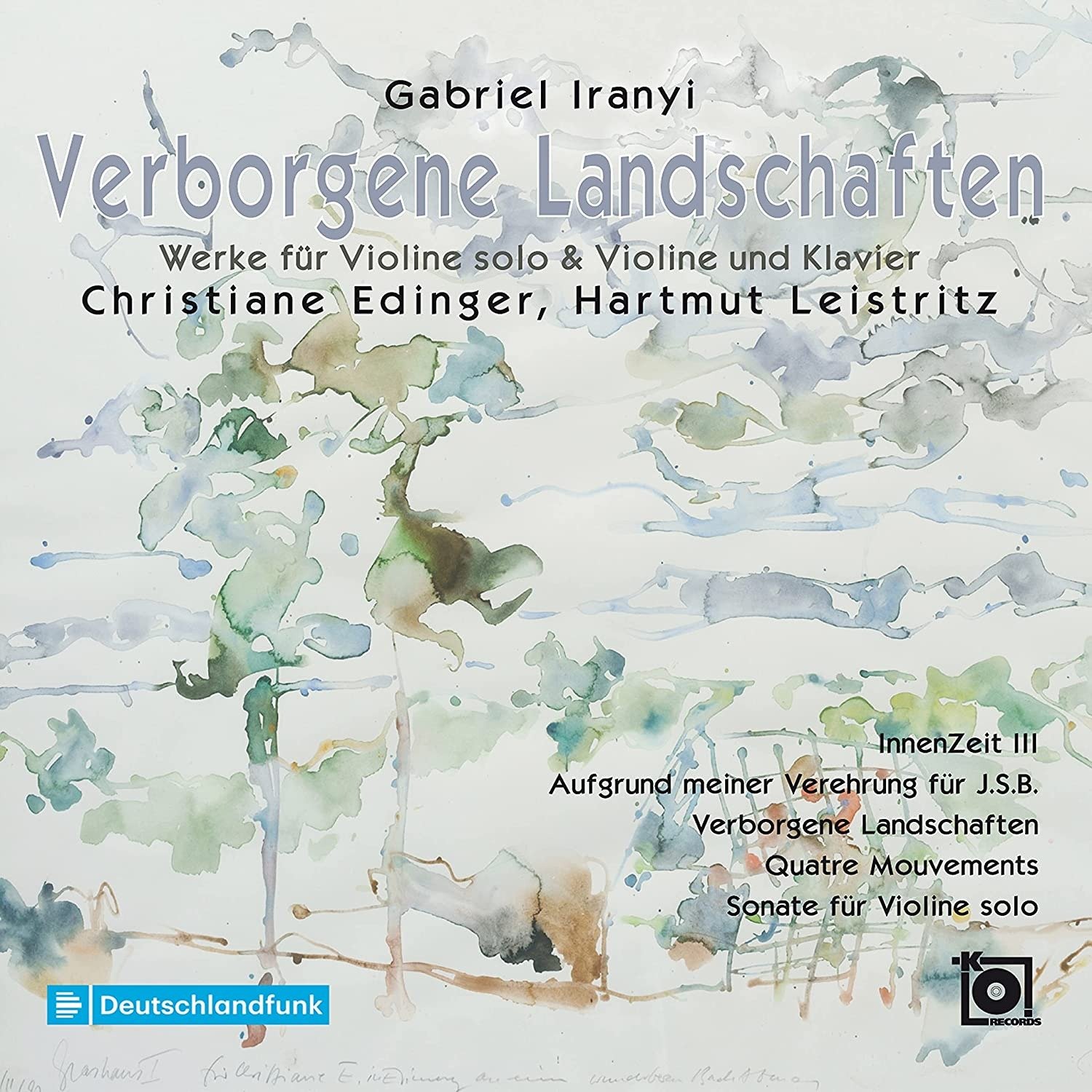 CD Shop - CHRISTIANE EDINGER IRANYI: VERBORGENE LAN...