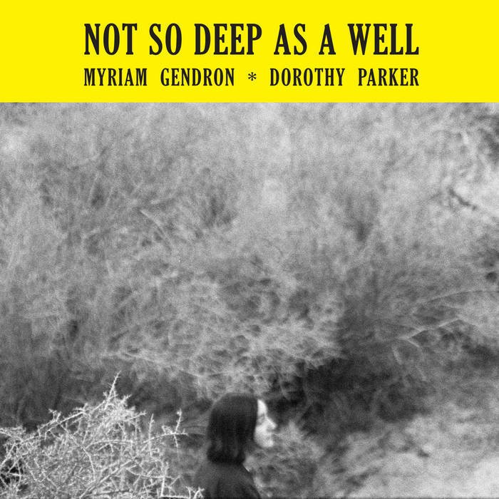 CD Shop - MYRIAM GENDRON NOT SO DEEP AS A WELL