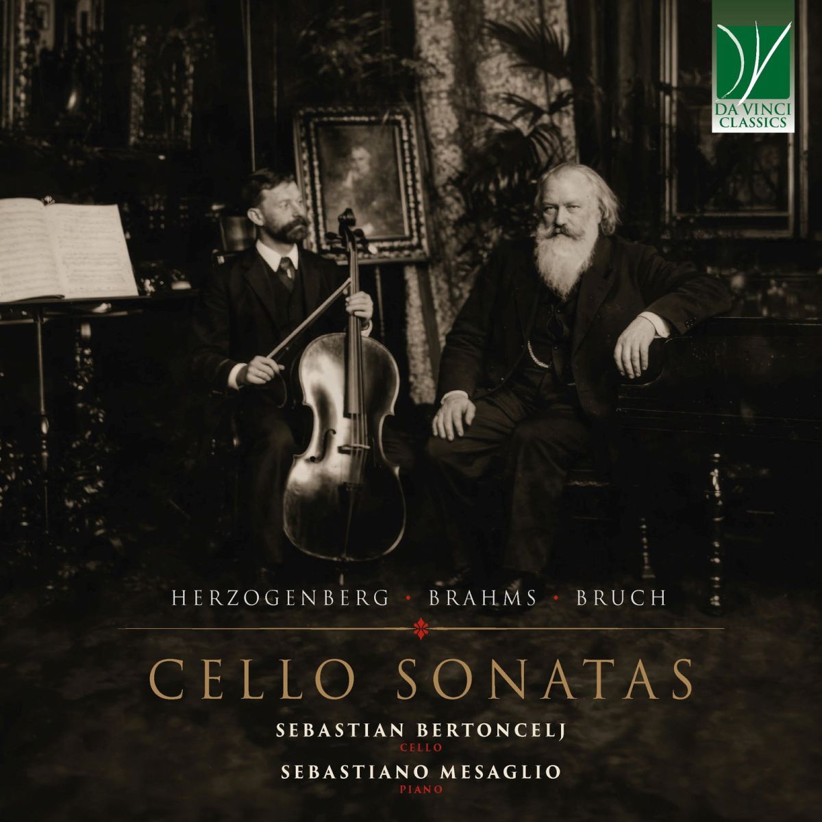 CD Shop - SEBASTIAN BERTONCELJ,SEBASTIANO MESAGLIO HERZOGENBERG, BRAHMS, BRUCH: CELLO SONATAS