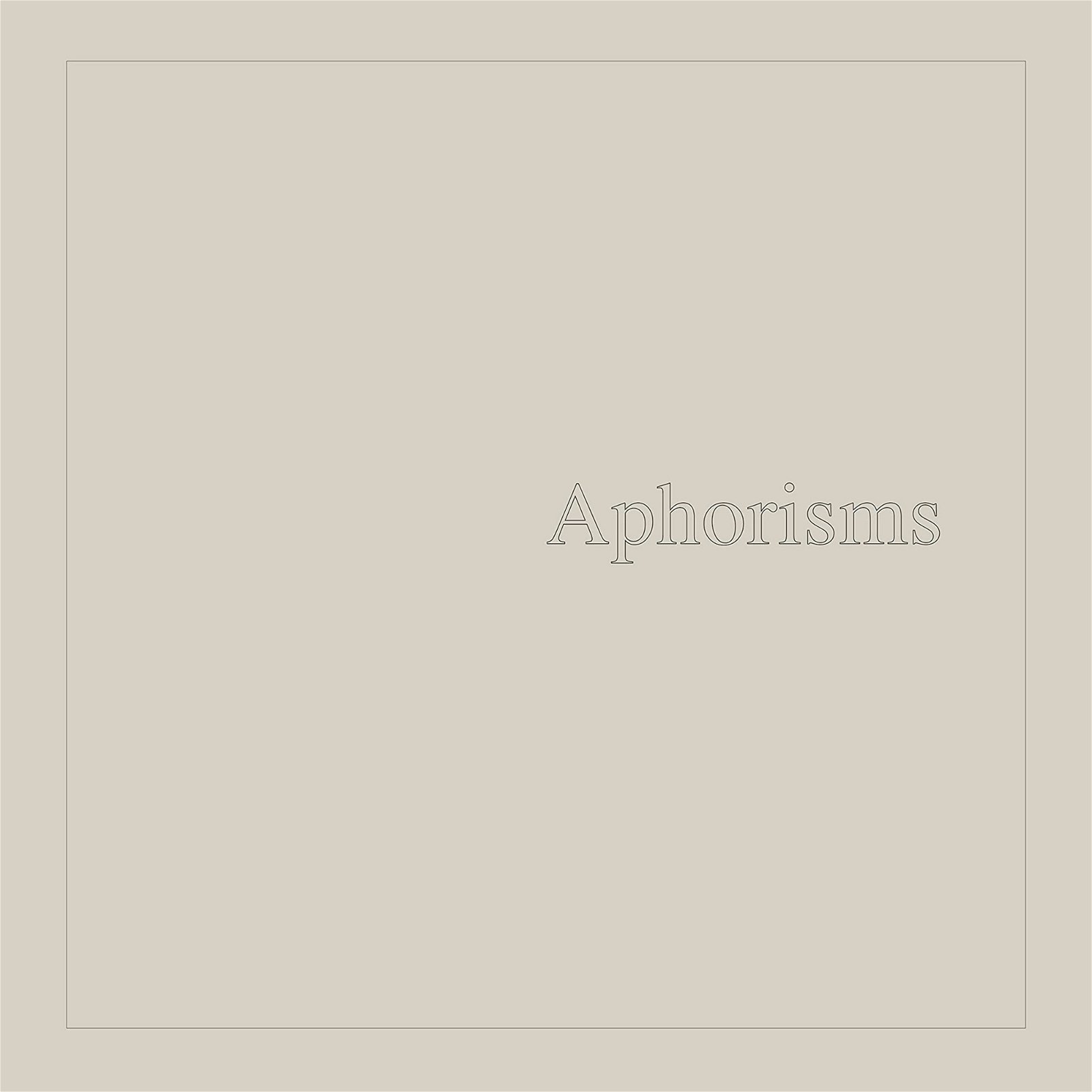 CD Shop - GRAHAM LAMBKIN APHORISMS