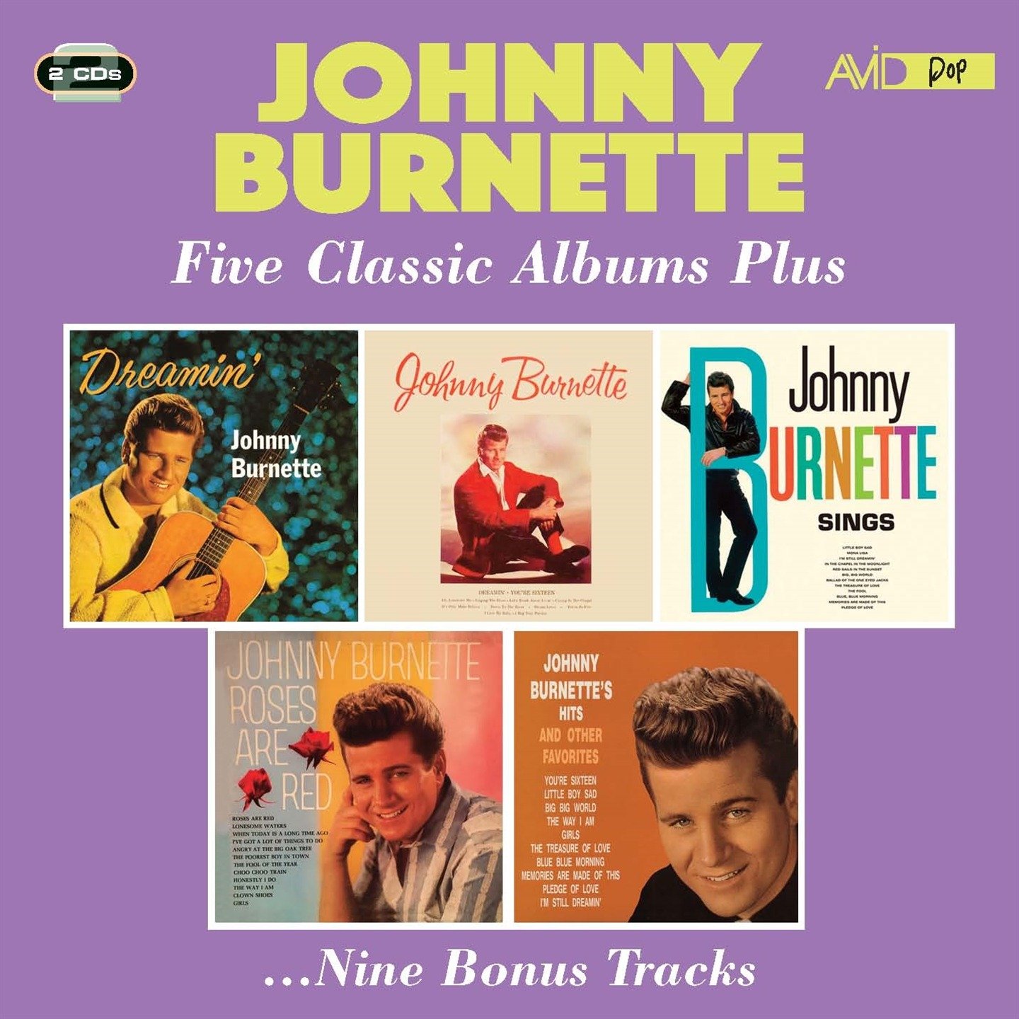 CD Shop - JOHNNY BURNETTE FIVE CLASSIC ALBUMS PLUS