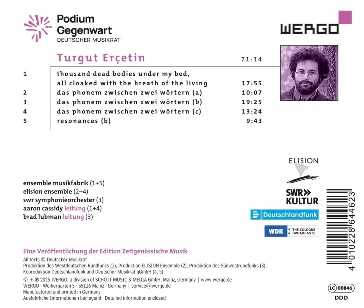 CD Shop - ENSEMBLE MUSIKFABRIK,ELISION ENSEMBLE ERCETIN: IN-BETWEEN