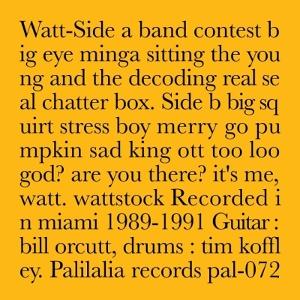 CD Shop - WATT RECORDED IN MIAMI 1989...