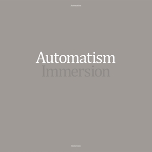 CD Shop - AUTOMATISM IMMERSION