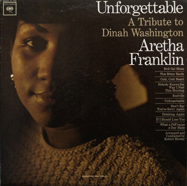 CD Shop - ARETHA FRANKLIN Unforgettable – Tribute to Dinah Washington (Clear Vinyl, 180 g)