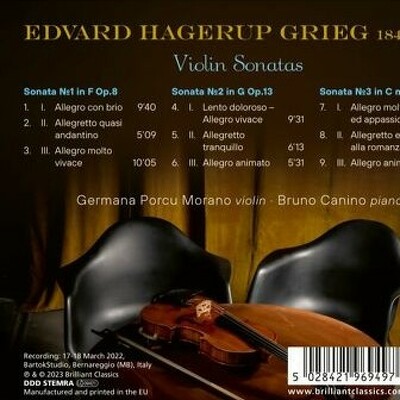 CD Shop - MENDELSSOHN, BRAHMS, GRIEG VIOLIN SONA