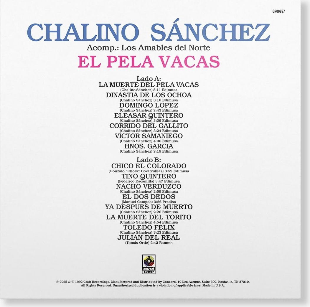 CD Shop - CHALINO SANCHEZ EL PELA VACAS
