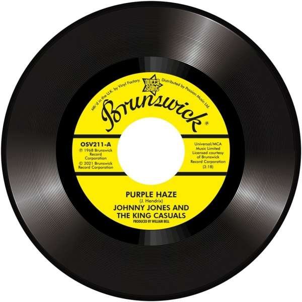 CD Shop - JOHNNY AND THE KING CASUALS JONES 7-PURPLE HAZE/THERE WAS..