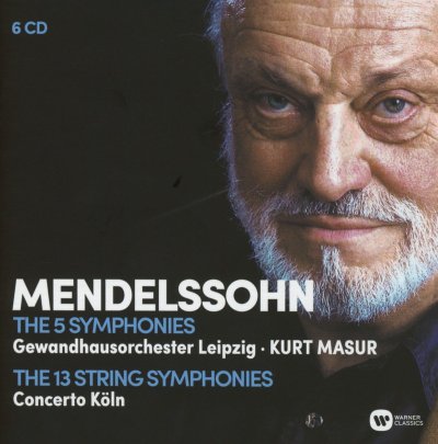 CD Shop - KURT MASUR,GEWANDHAUSORCHESTER LEIPZIG,CONCERTO KOLN MENDELSSOHN: THE 5 SYM...