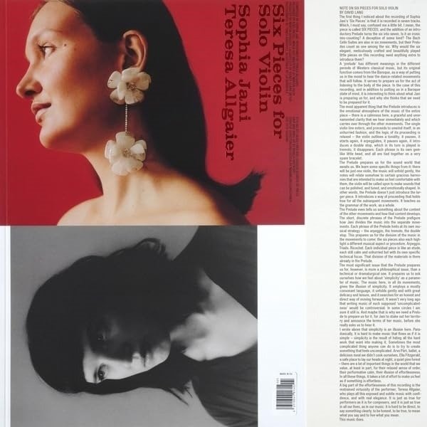 CD Shop - SOPHIA JANI,TERESA ALLGAIER SIX PIECES FOR SOLO VI...