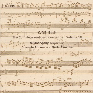 CD Shop - BACH, C.P.E. COMPLETE KEYBOARD CONCERTOS VOL.18
