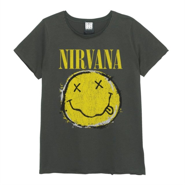 CD Shop - NIRVANA.=T-SHIRT= WORN OUT SMILEY