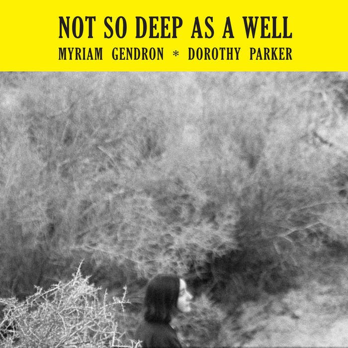 CD Shop - GENDRON, MYRIAM NOT SO DEEP AS A WELL